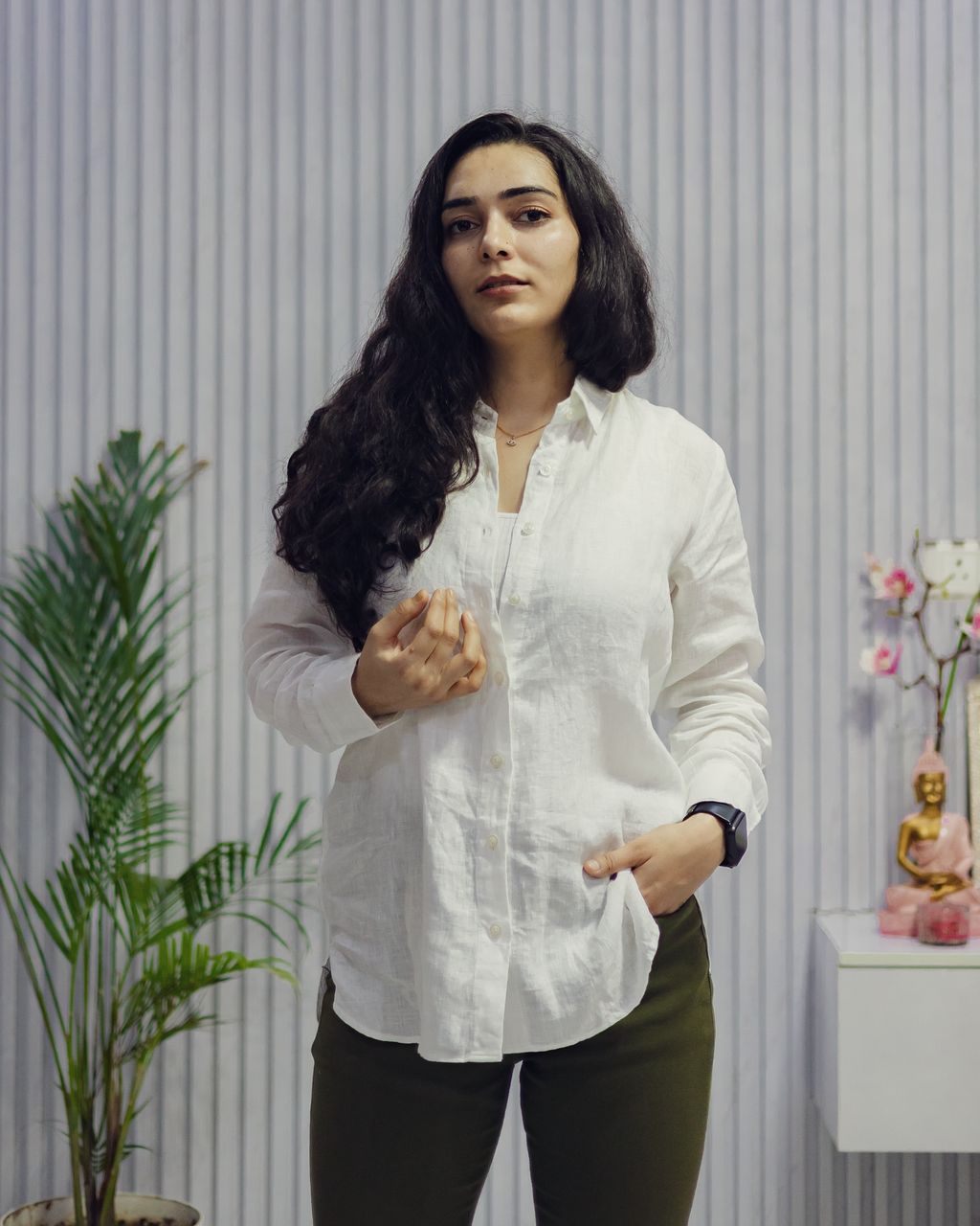 Classic White Linen Shirt