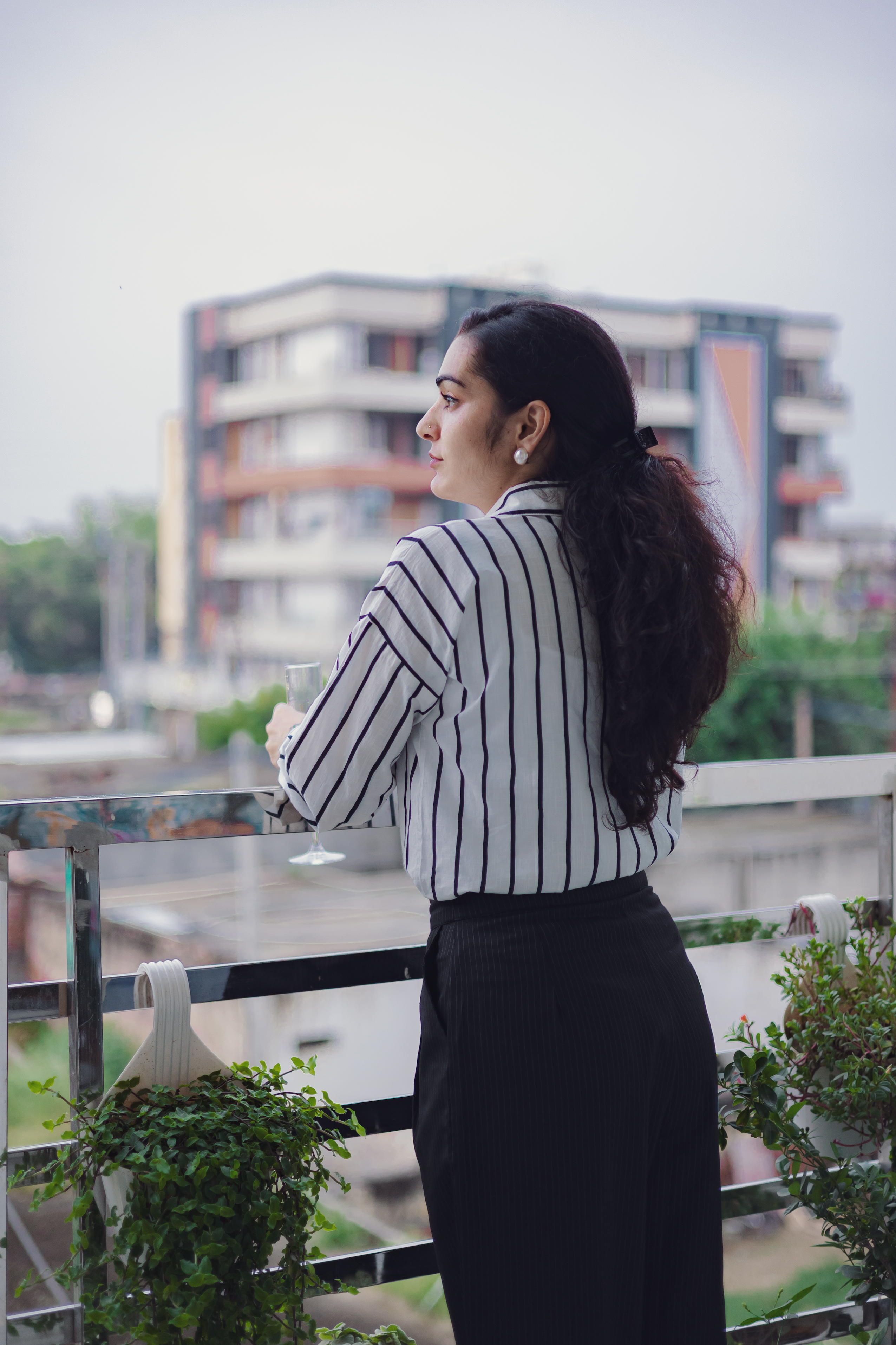 White & Black Striped Shirt