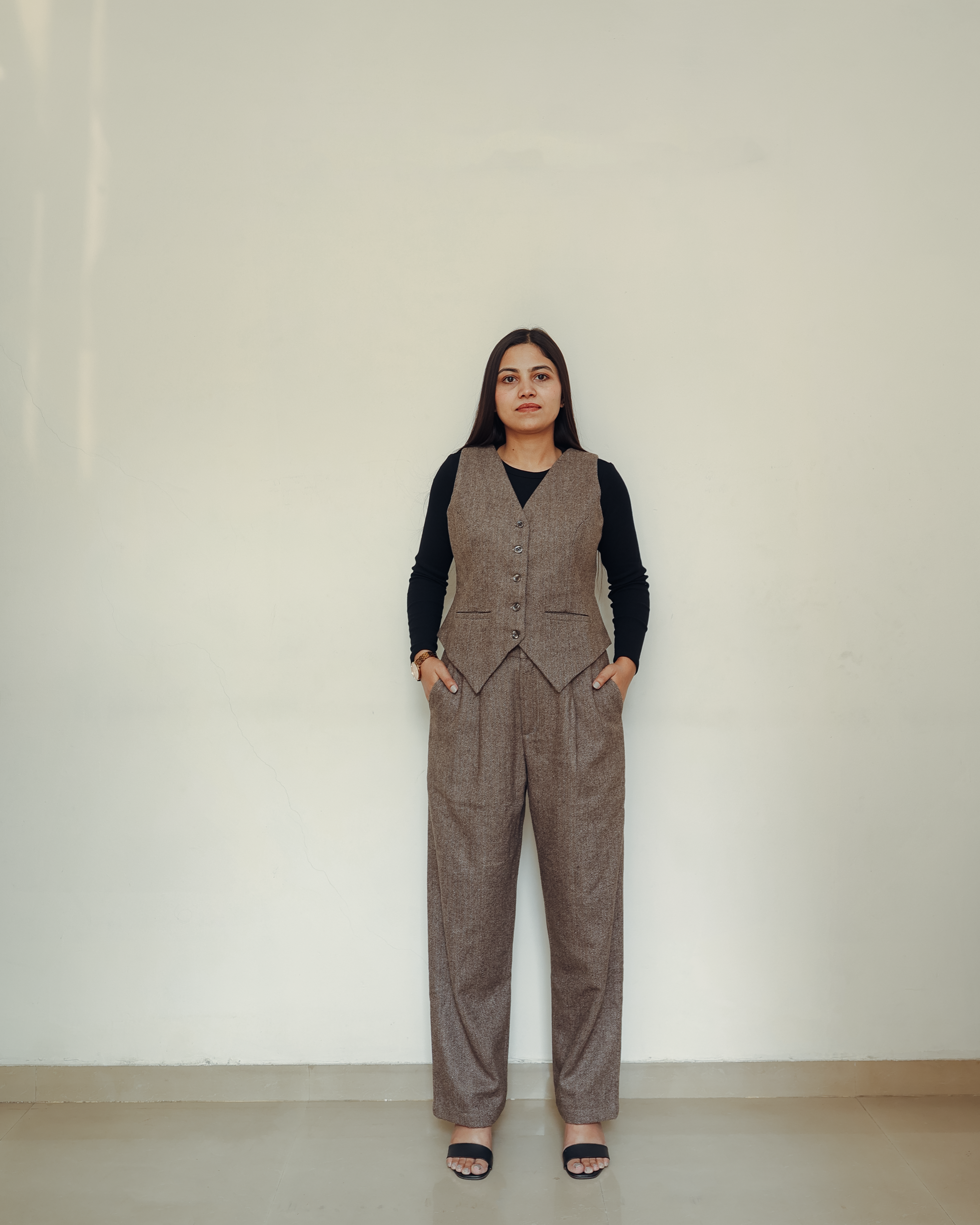 Classic Tweed Herringbone Waistcoat