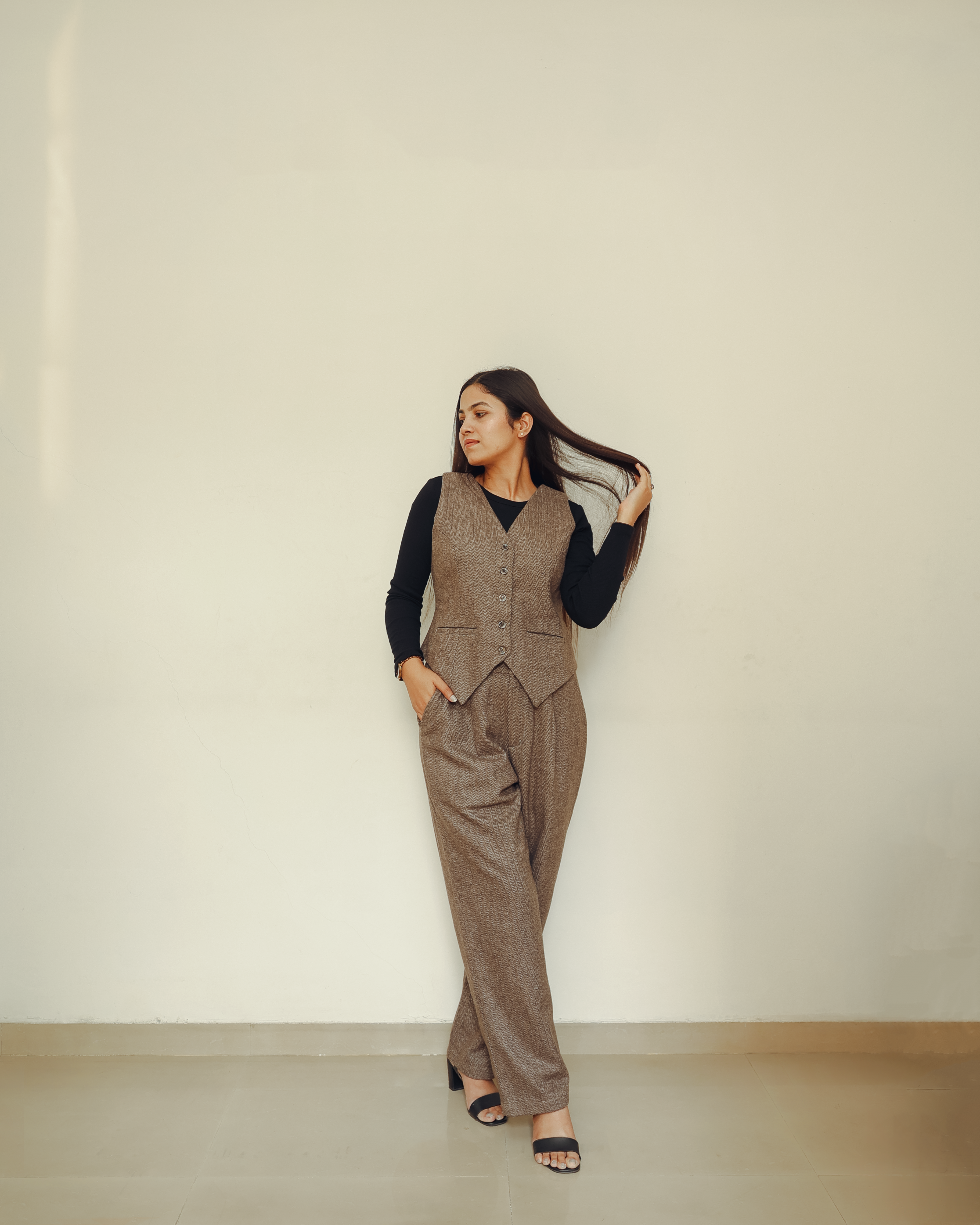 Classic Tweed Herringbone Waistcoat