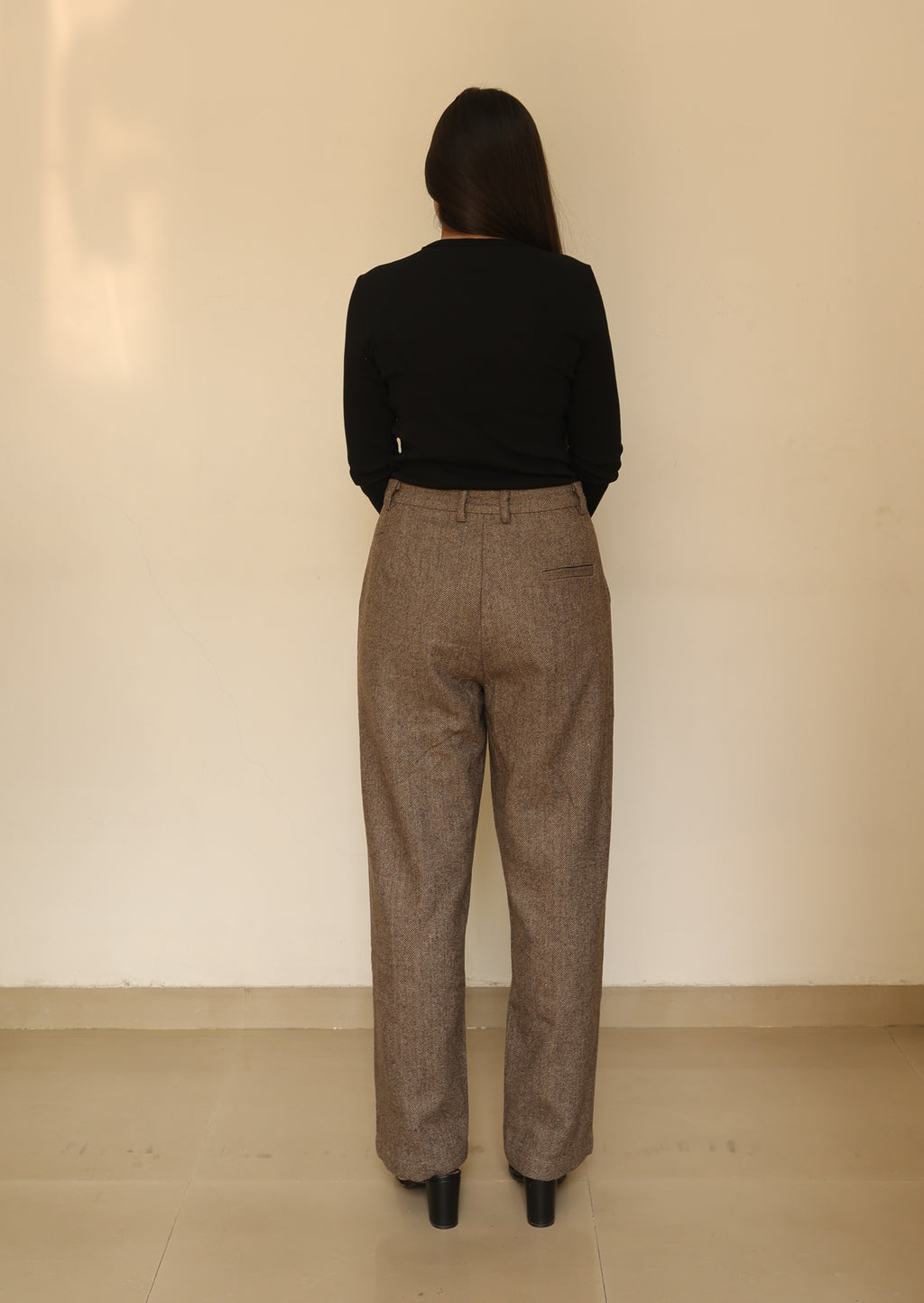 Classic Tweed Herringbone Trousers