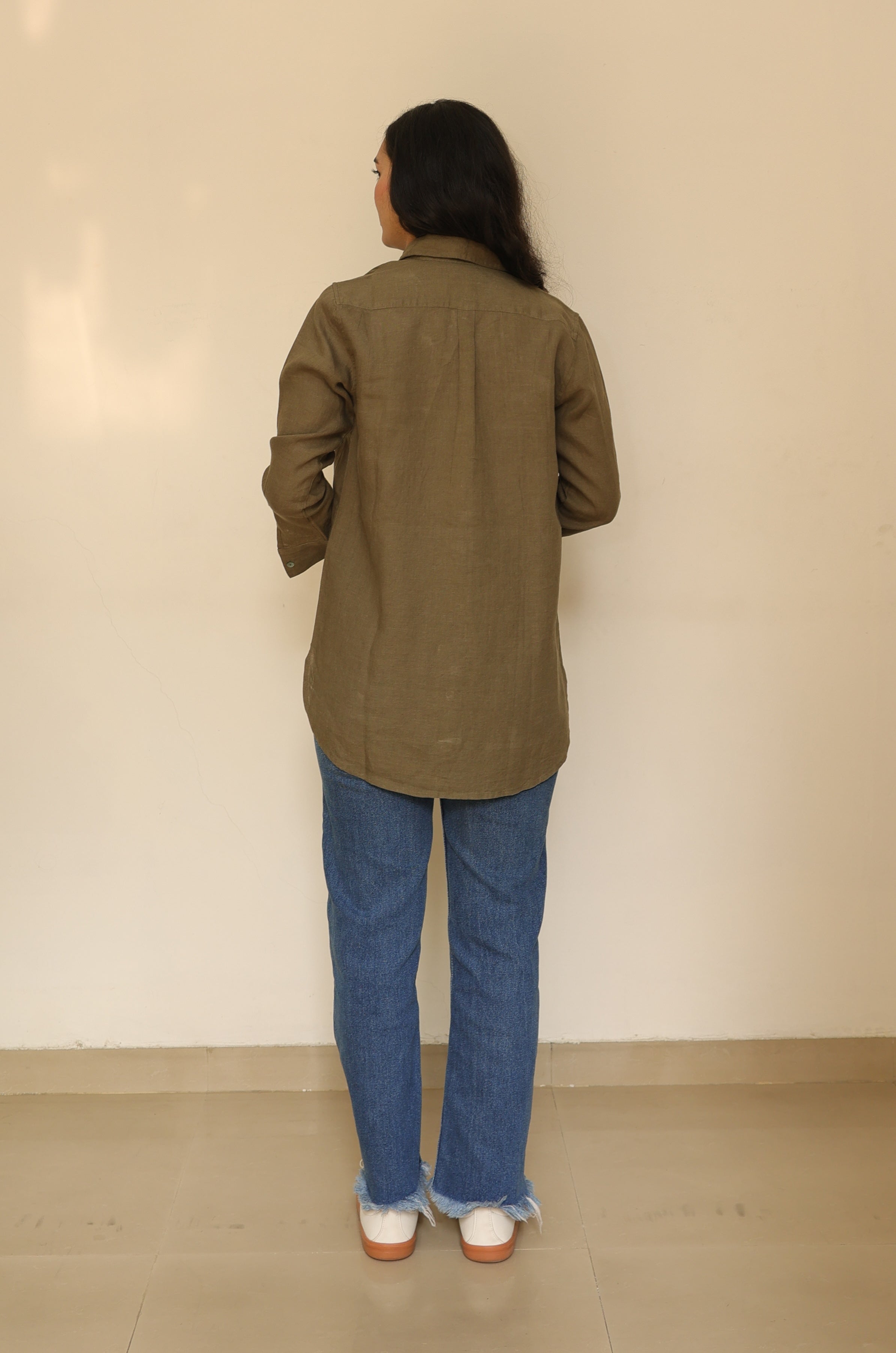 Olive Linen Shirt
